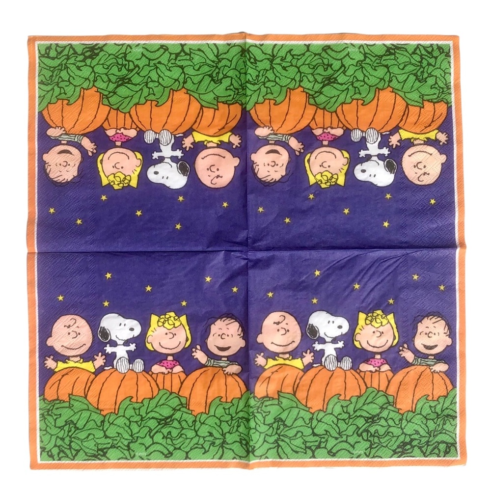 Peanuts Halloween Napkins - Purple, Orange, Green